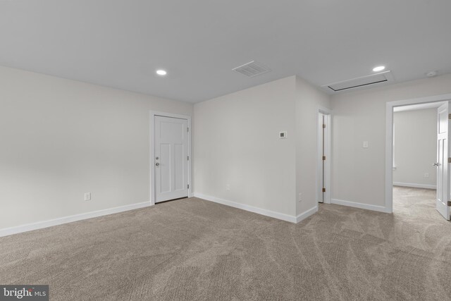 6978 Bray Rd, Hayes, VA 23072 - carpeted empty room with baseboards, recessed lighting, attic access, and a smoke detector