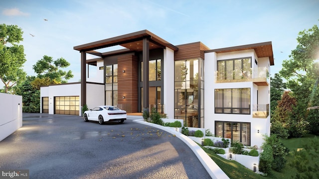 1205 Crest Ln, Mclean, VA 22101 - contemporary house with stucco siding