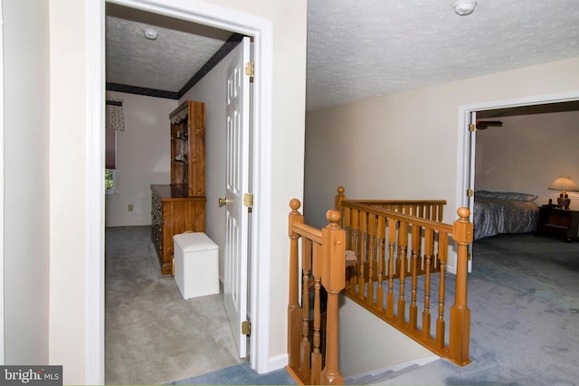 55 Glen Burnie Dr, Sicklerville, NJ 08081 - corridor featuring carpet floors, an upstairs landing, and a textured ceiling