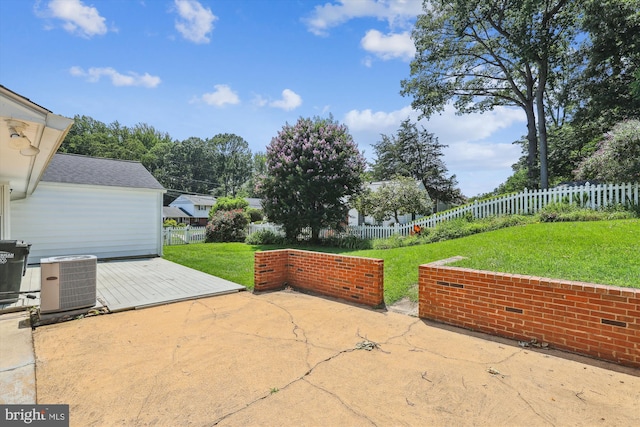 5214 Juliet St, Springfield, VA 22151 - fenced backyard with a patio area and a deck