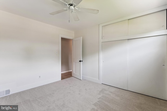 5214 Juliet St, Springfield, VA 22151 - unfurnished bedroom with carpet flooring, a closet, and ceiling fan