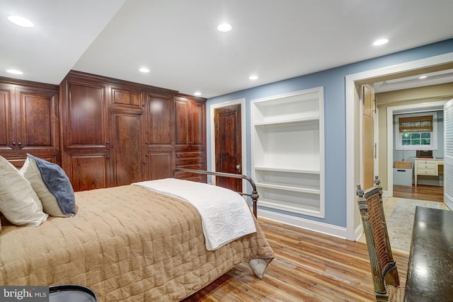 2305 S Inge St S, Arlington, VA 22202 - bedroom featuring light wood-type flooring, recessed lighting, and baseboards