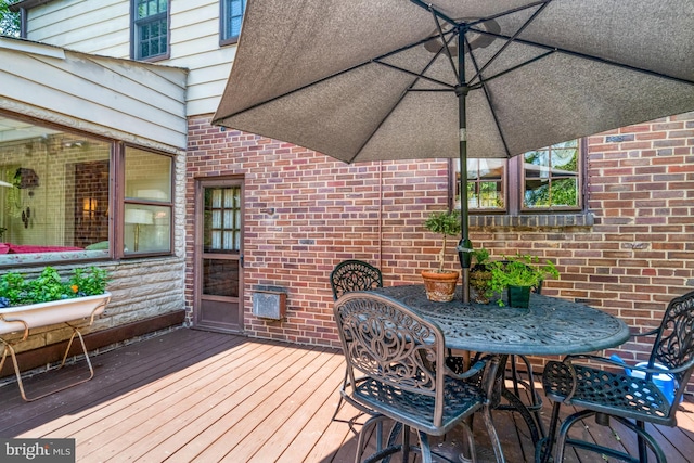 2305 S Inge St S, Arlington, VA 22202 - wooden terrace with outdoor dining area