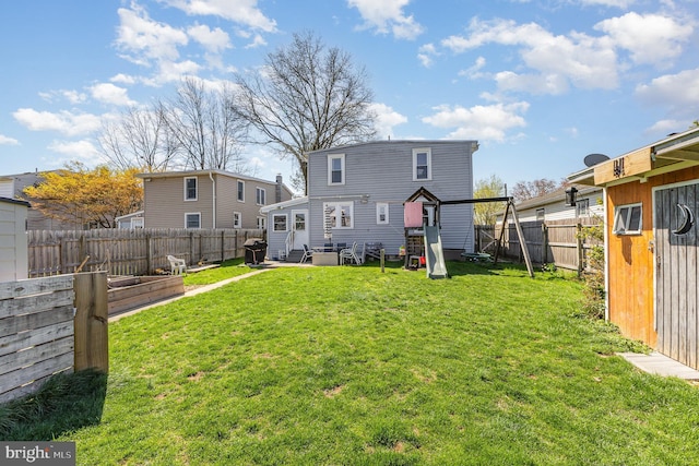 1751 Temple Ave, Lancaster, PA 17603 - back of property with a playground and a vegetable garden