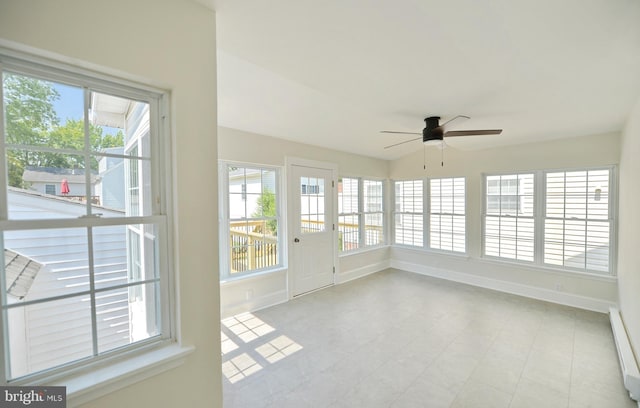 31 W Whitlock Ave, Winchester, VA 22601 - unfurnished sunroom featuring healthy amount of natural light, baseboards, and a baseboard heating unit