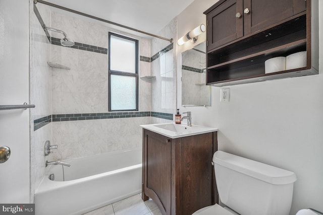 2515 K St NW Unit 205, Washington, DC 20037 - bathroom featuring toilet, vanity, and shower / tub combination