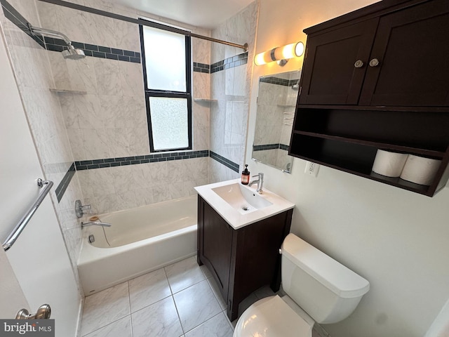 2515 K St NW Unit 205, Washington, DC 20037 - bathroom featuring vanity, tub / shower combination, and toilet