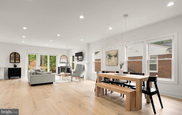5421 4th St S, Arlington, VA 22204 - dining room featuring light wood-style floors and recessed lighting
