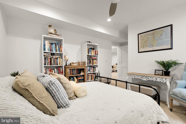 5421 4th St S, Arlington, VA 22204 - bedroom with carpet, recessed lighting, and a ceiling fan