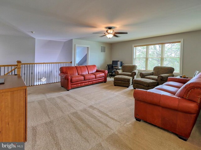 37529 Atlantic Ave Unit 11, Rehoboth Beach, DE 19971 - living area with carpet and ceiling fan