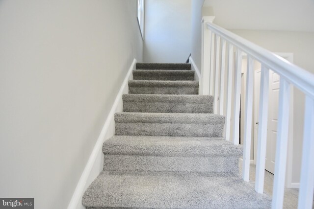307 4th St, Seaford, DE 19973 - staircase with carpet flooring