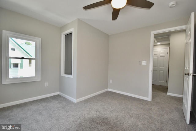 307 4th St, Seaford, DE 19973 - carpeted empty room featuring ceiling fan, a smoke detector, and baseboards