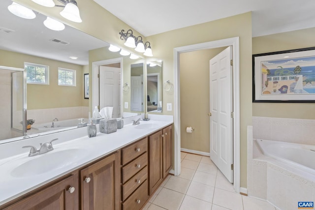 797 Willow Ridge Rd, Troy, VA 22974 - full bath with double vanity, tile patterned flooring, and a bath