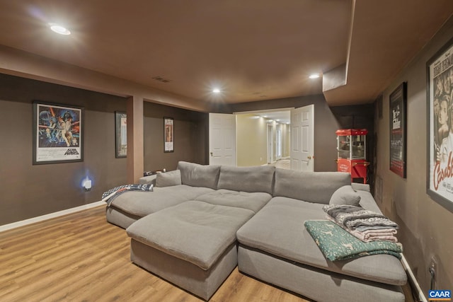 797 Willow Ridge Rd, Troy, VA 22974 - cinema room with light wood-type flooring and recessed lighting