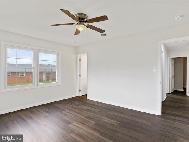 47 Picture Mountain Dr, Martinsburg, WV 25404 - unfurnished room with dark wood-type flooring, ceiling fan, and a smoke detector