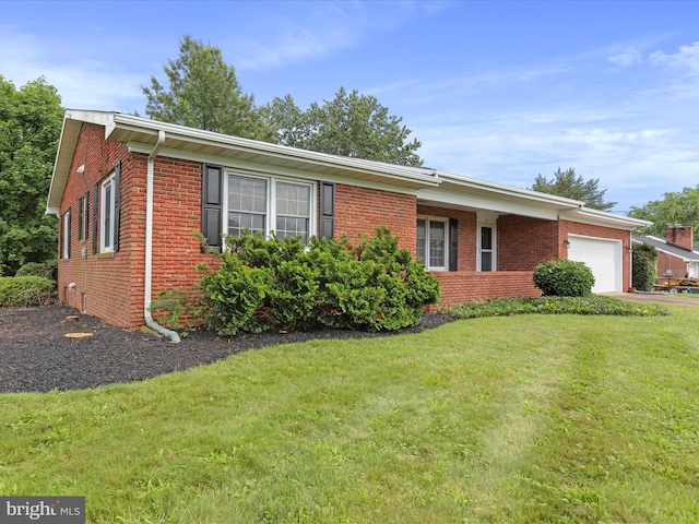 47 Picture Mountain Dr, Martinsburg, WV 25404 - single story home with an attached garage, brick siding, a front lawn, and driveway