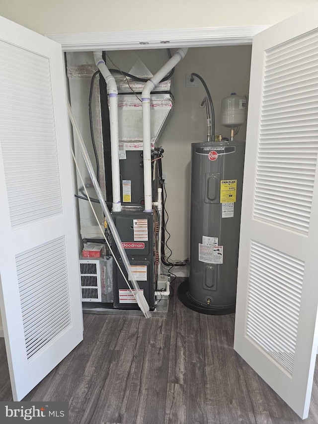239 Rojan Rd Unit 113, Dover, DE 19901 - utility room with water heater and heating unit