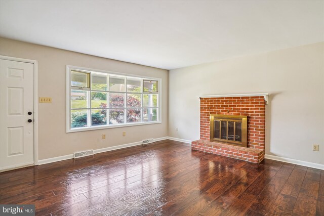 17817 Greentree Ln, Hagerstown, MD 21740 - unfurnished living room featuring hardwood / wood-style flooring and a fireplace