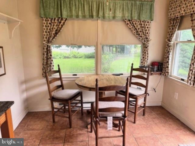 1512 River Rd, Upper Black Eddy, PA 18972 - tiled dining area featuring baseboards