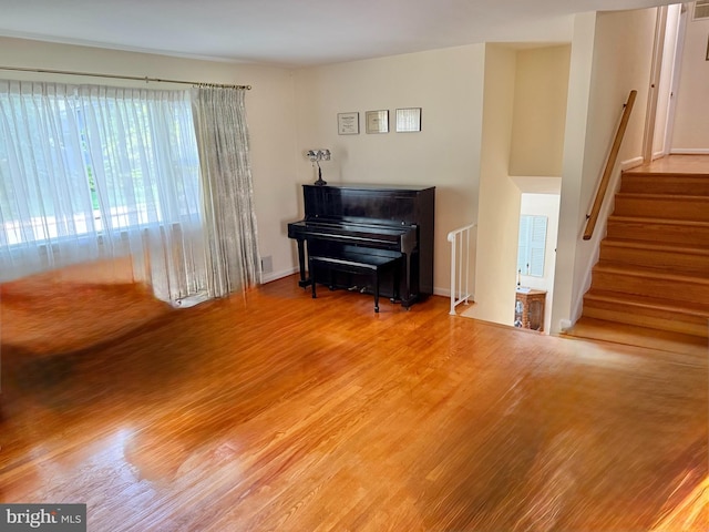 6412 24th St N, Arlington, VA 22207 - living area featuring wood finished floors and stairway