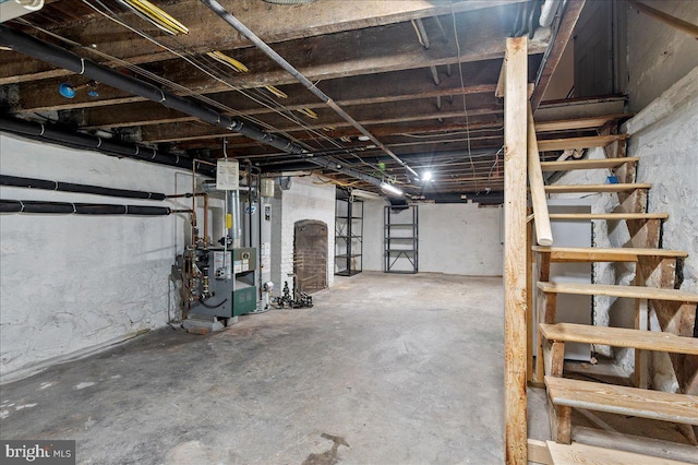 28 The Strand, New Castle, DE 19720 - unfinished basement featuring a heating unit