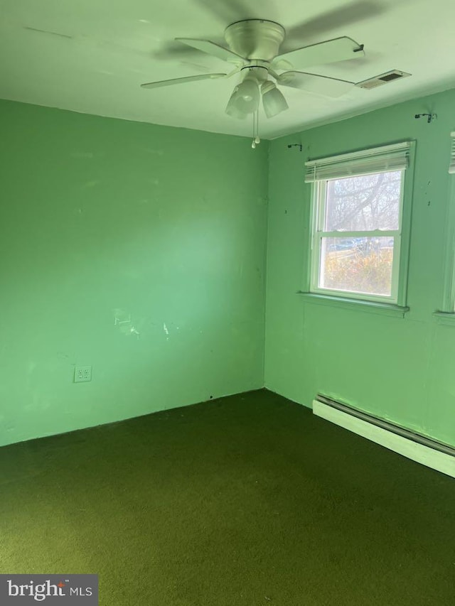 6640 Pomfret Rd, La Plata, MD 20646 - spare room featuring dark carpet and ceiling fan