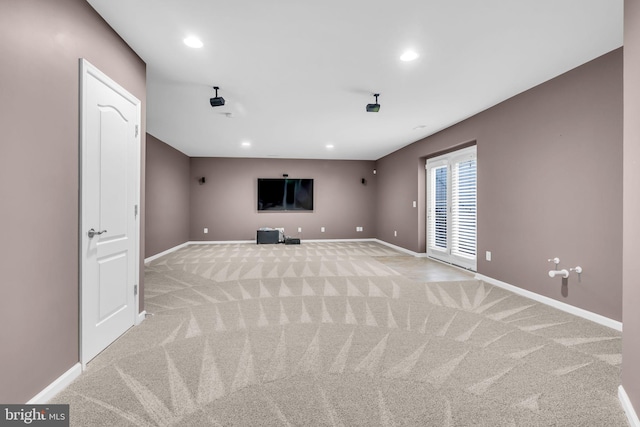 40578 Sculpin Ct, Aldie, VA 20105 - spare room featuring light carpet, baseboards, and recessed lighting