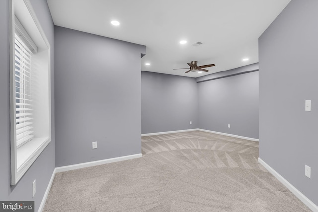 40578 Sculpin Ct, Aldie, VA 20105 - carpeted empty room featuring ceiling fan, recessed lighting, and baseboards