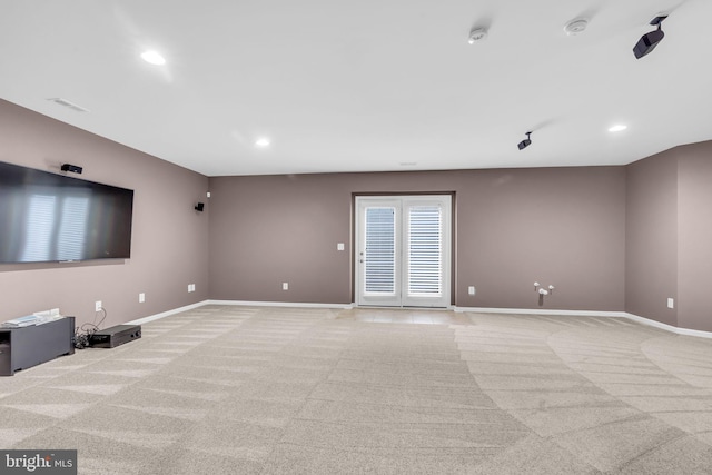 40578 Sculpin Ct, Aldie, VA 20105 - unfurnished room featuring light carpet, baseboards, recessed lighting, and a smoke detector