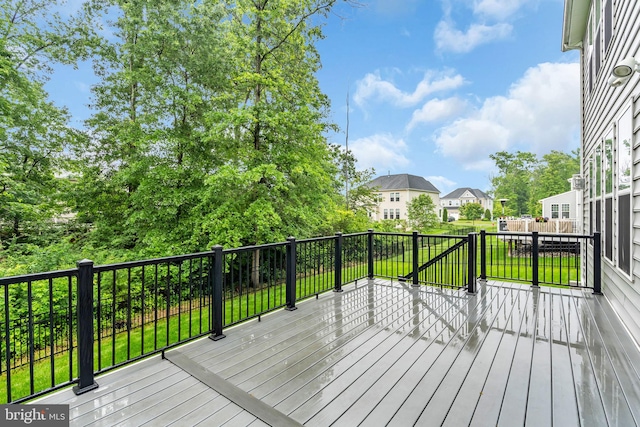 40578 Sculpin Ct, Aldie, VA 20105 - deck with a residential view and a lawn