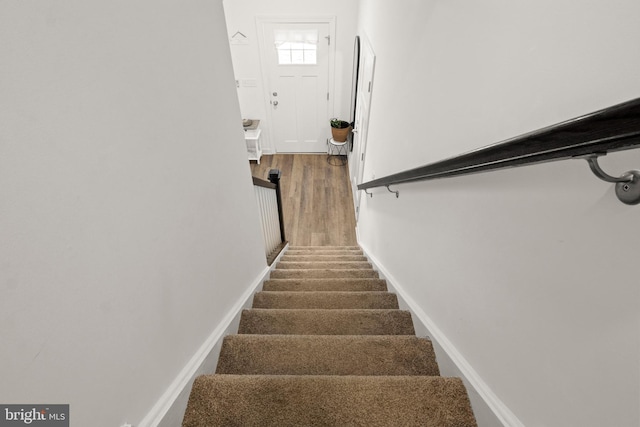 12 Parkview Dr, Carlisle, PA 17013 - stairs featuring wood finished floors and baseboards