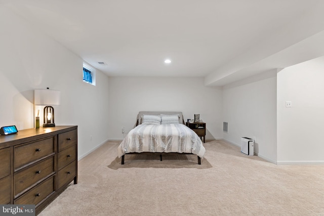 127 Stager Ave, Falling Waters, WV 25419 - bedroom with light carpet, baseboards, and recessed lighting