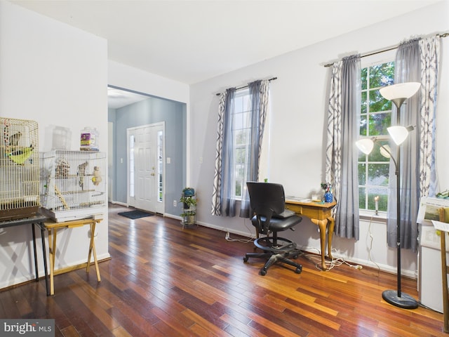 7 Meadow Lark Dr, Milford, DE 19963 - office with hardwood / wood-style flooring and baseboards