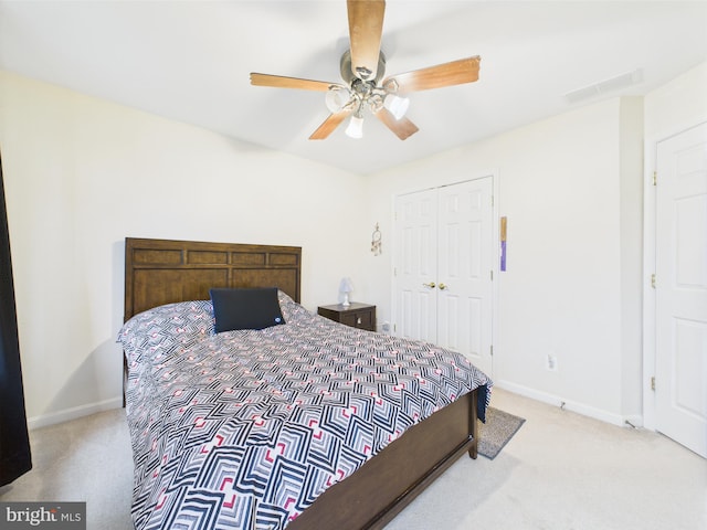 7 Meadow Lark Dr, Milford, DE 19963 - carpeted bedroom featuring baseboards, a closet, and a ceiling fan
