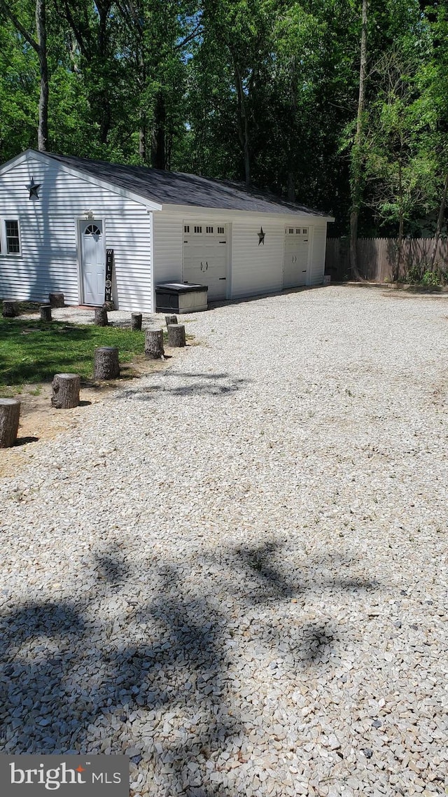 209 Hewitt Rd, Williamstown, NJ 08094 - detached garage with view of scattered trees