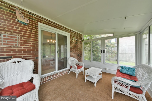 227 Rolling Hill Rd, Elkins Park, PA 19027 - sunroom / solarium with a chandelier