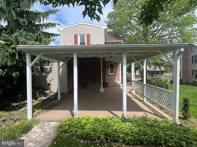 209 S Cherry St, Myerstown, PA 17067 - view of patio / terrace featuring a carport