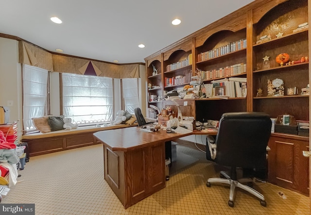 5 Cross Point Dr, Owings, MD 20736 - office with light carpet and recessed lighting