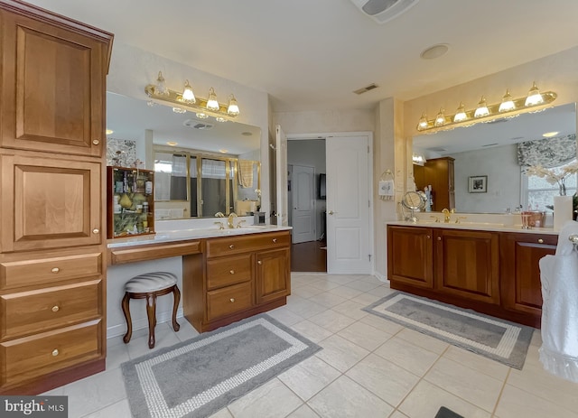 5 Cross Point Dr, Owings, MD 20736 - bathroom with vanity, tile patterned floors, and a shower stall