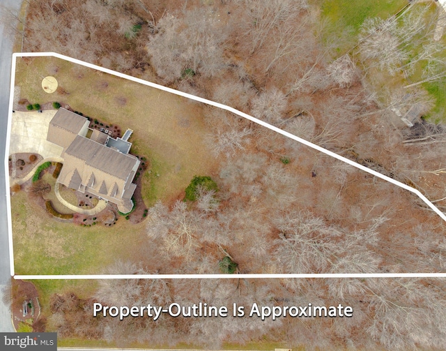 5 Cross Point Dr, Owings, MD 20736 - aerial view of property's location with property parcel outlined