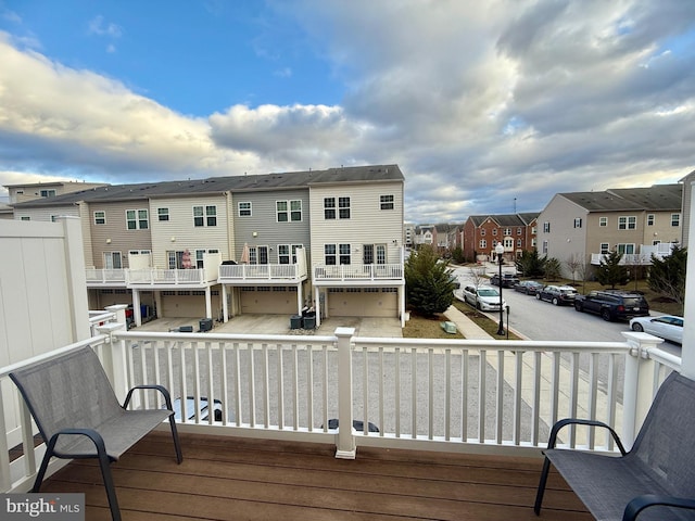 7423 Rigby Pl, Elkridge, MD 21075 - deck with a residential view and a garage