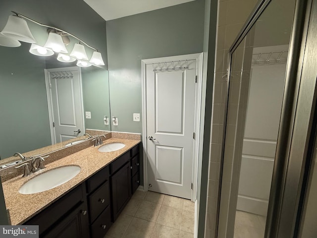 7423 Rigby Pl, Elkridge, MD 21075 - bathroom featuring double vanity and tile patterned flooring