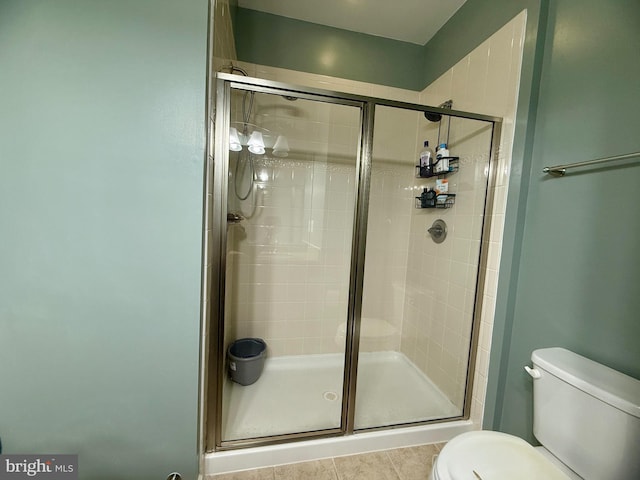 7423 Rigby Pl, Elkridge, MD 21075 - bathroom featuring toilet, a shower stall, and tile patterned floors