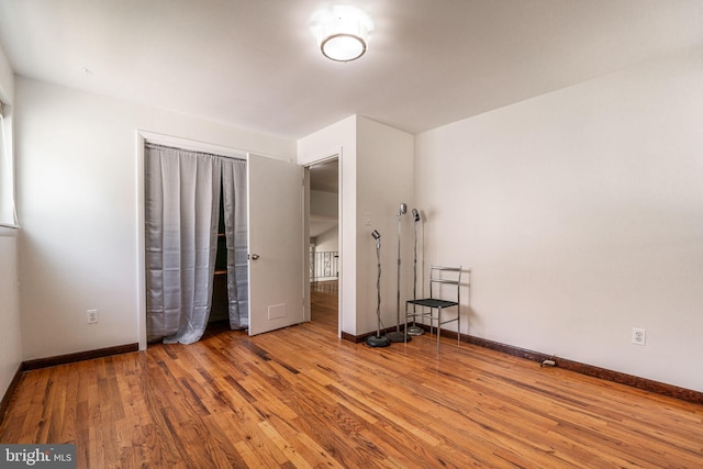7129 Chandler Ave, Pennsauken, NJ 08110 - unfurnished bedroom featuring wood finished floors and baseboards