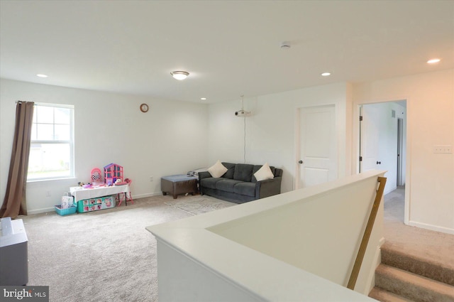 6300 Neha Dr Unit 32, Mechanicsburg, PA 17050 - living room with light carpet, recessed lighting, and baseboards