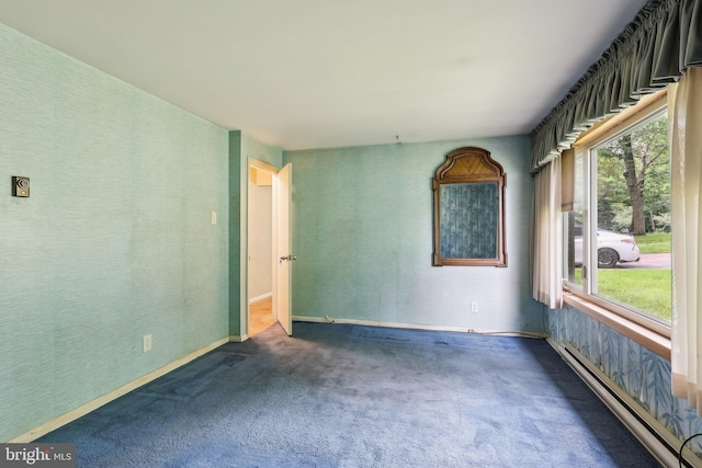 1927 Chapel Ave W, Cherry Hill, NJ 08002 - unfurnished room with dark carpet, a baseboard heating unit, and baseboards