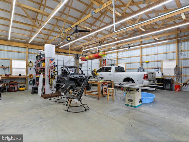 3447 Old Leetown Pike, Ranson, WV 25438 - garage featuring a workshop area and metal wall