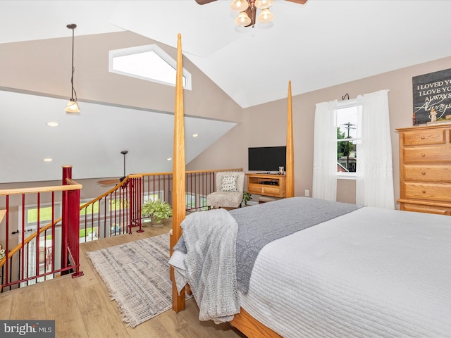 41 E Frederick St, Williamsport, MD 21795 - bedroom featuring vaulted ceiling, wood finished floors, and recessed lighting