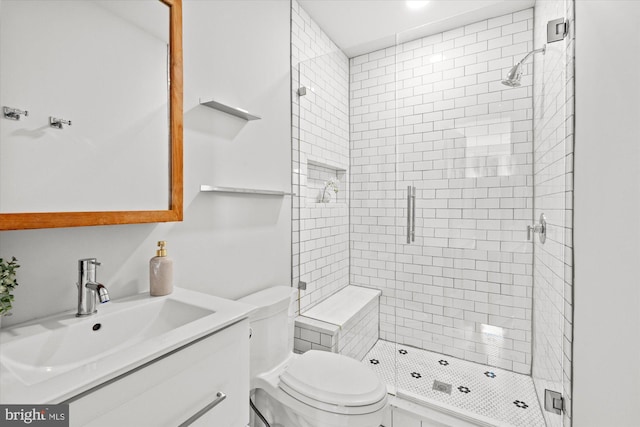 121 V St NW, Washington, DC 20001 - bathroom featuring a stall shower, vanity, and toilet