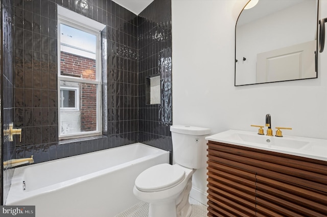 1740 N 61st St, Philadelphia, PA 19151 - bathroom featuring toilet, vanity, and tub / shower combination
